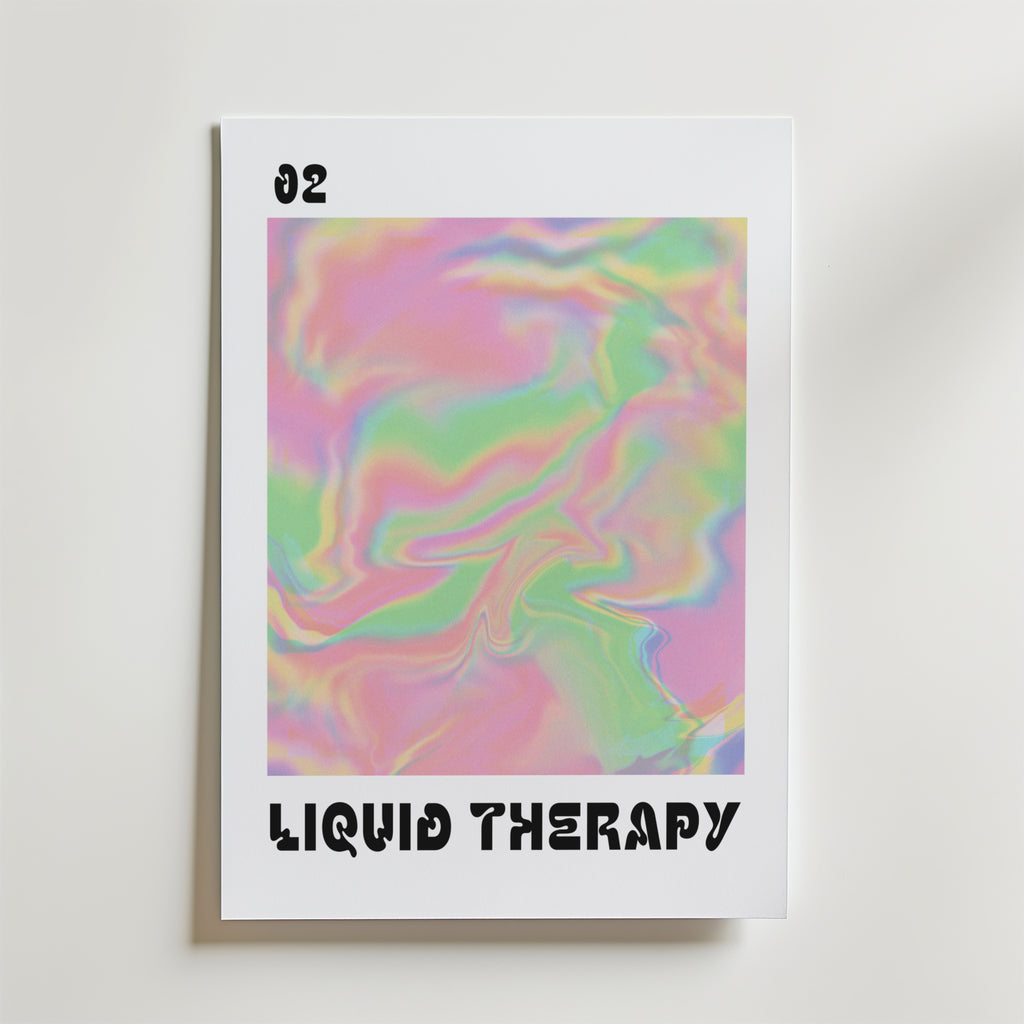 Storleksguide för Liquid Therapy Pastel Swirl – affisch från Bozetto i hög kvalitet
