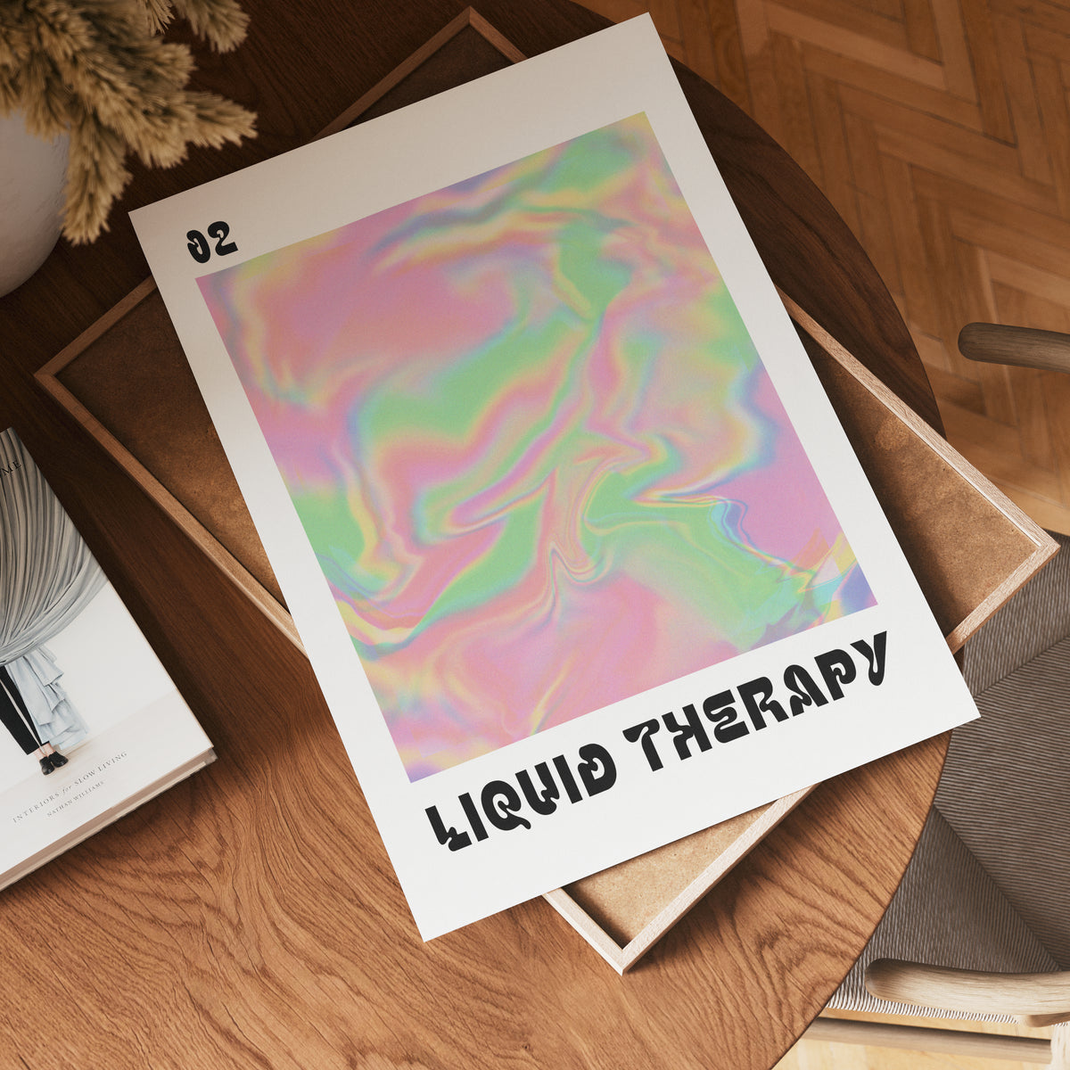 Liquid Therapy Pastel Swirl poster i olika storlekar – köp enkelt hos Bozetto i hög kvalitet