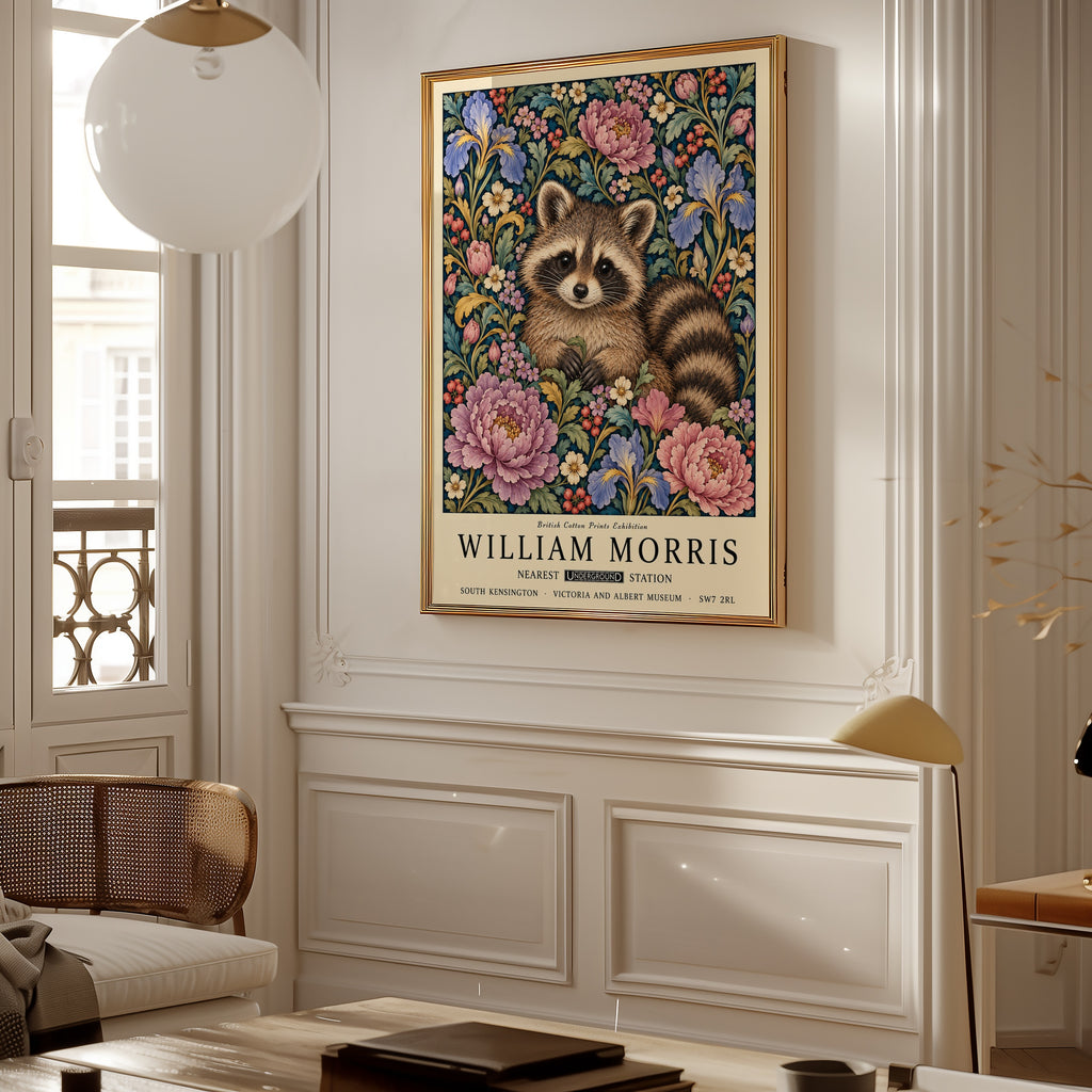 William Morris Masked Raccoon Poster – i rum 2