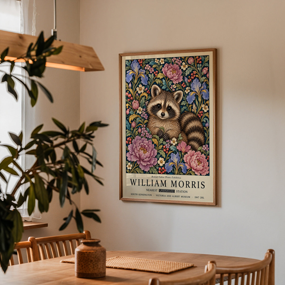 William Morris Masked Raccoon Poster – i rum 3
