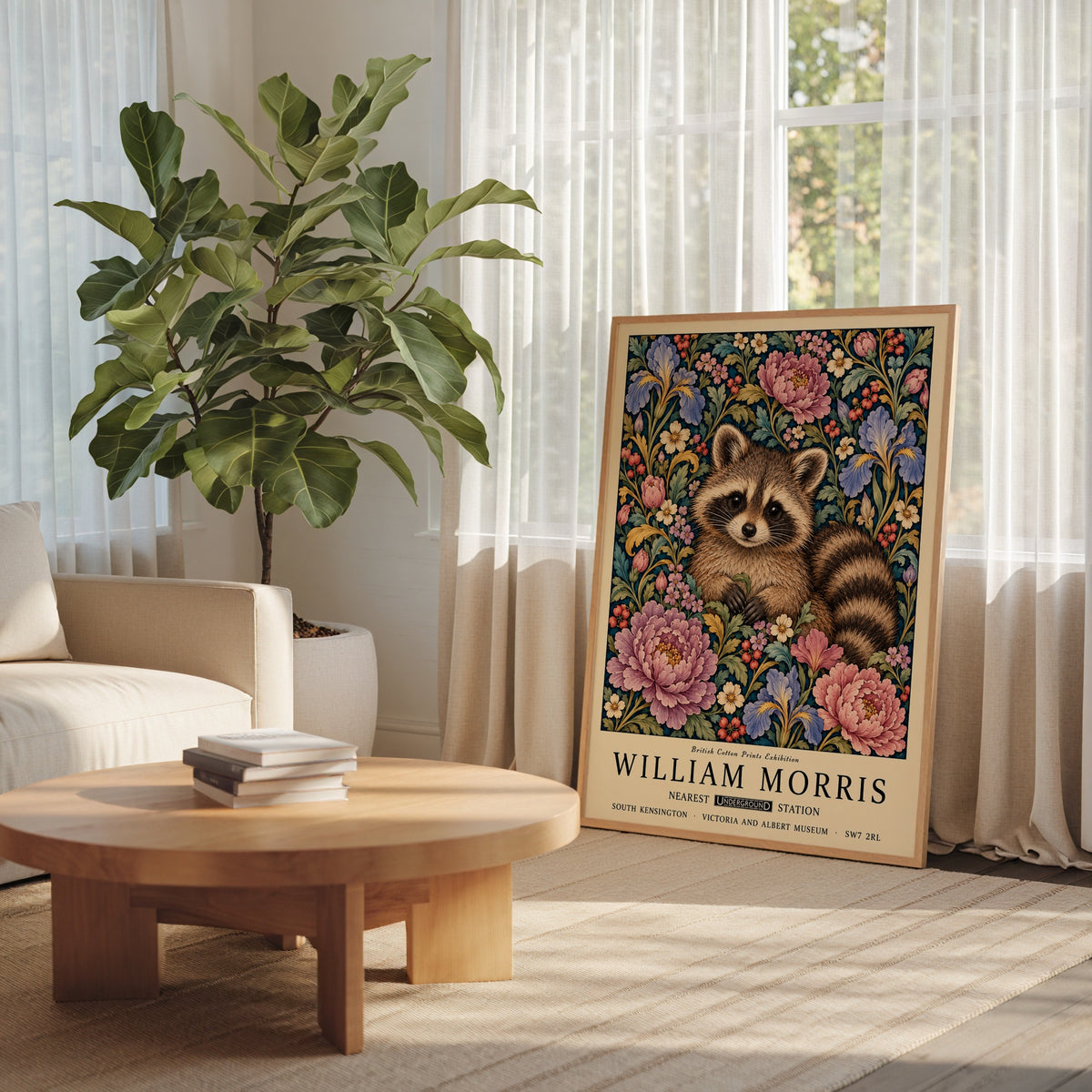 William Morris Masked Raccoon Poster – i rum 5