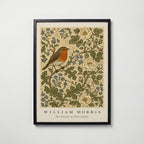 Robin Among Roses William Morris Poster