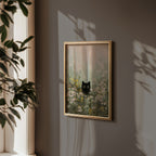 Silent Meadow Cat poster i hemmiljo utan passepartout, kant till kant motiv, Bozetto