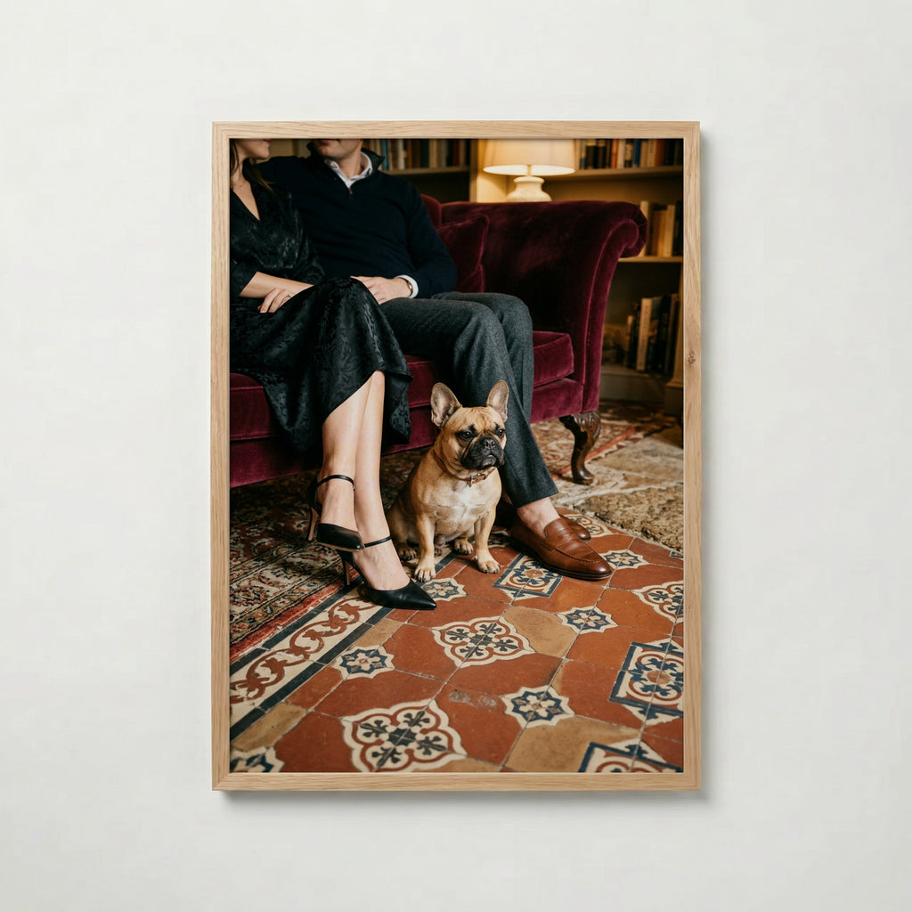 Salon Bulldog Poster med ekram