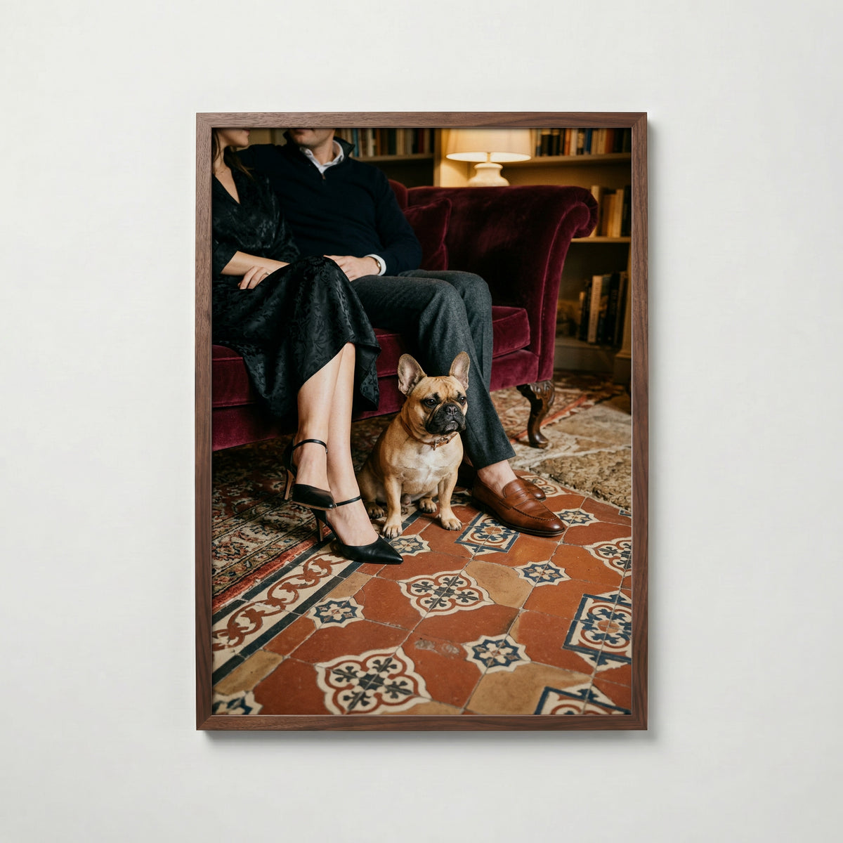 Salon Bulldog Poster i vardagsrumsmiljö