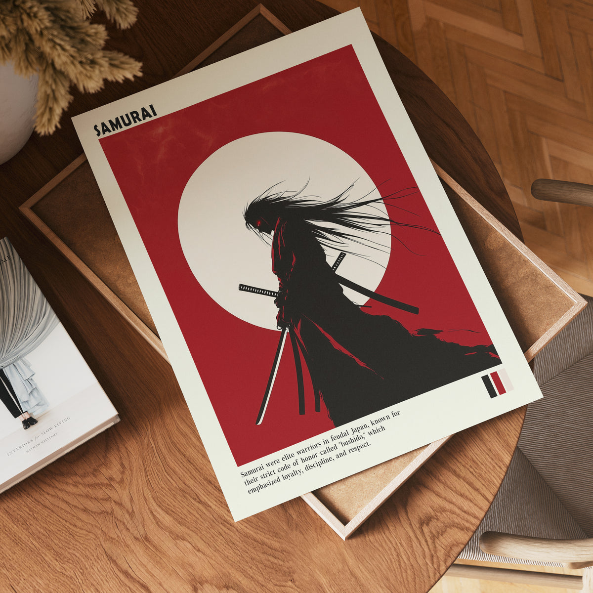 Samurai Warrior poster visad rakt fram – Bozetto affisch i hög tryckkvalitet i hög tryckkvalitet