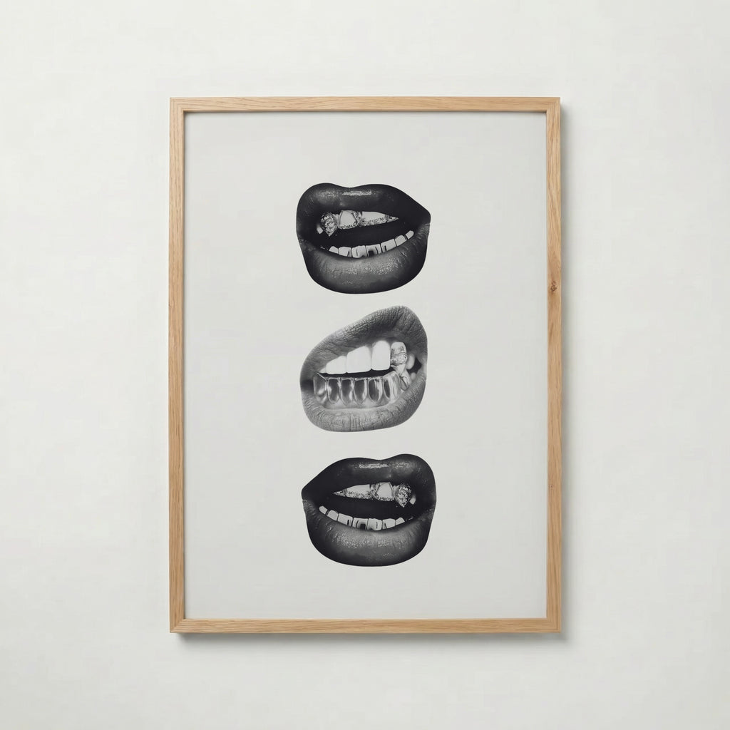 Silver Grillz Lips Poster – ekram