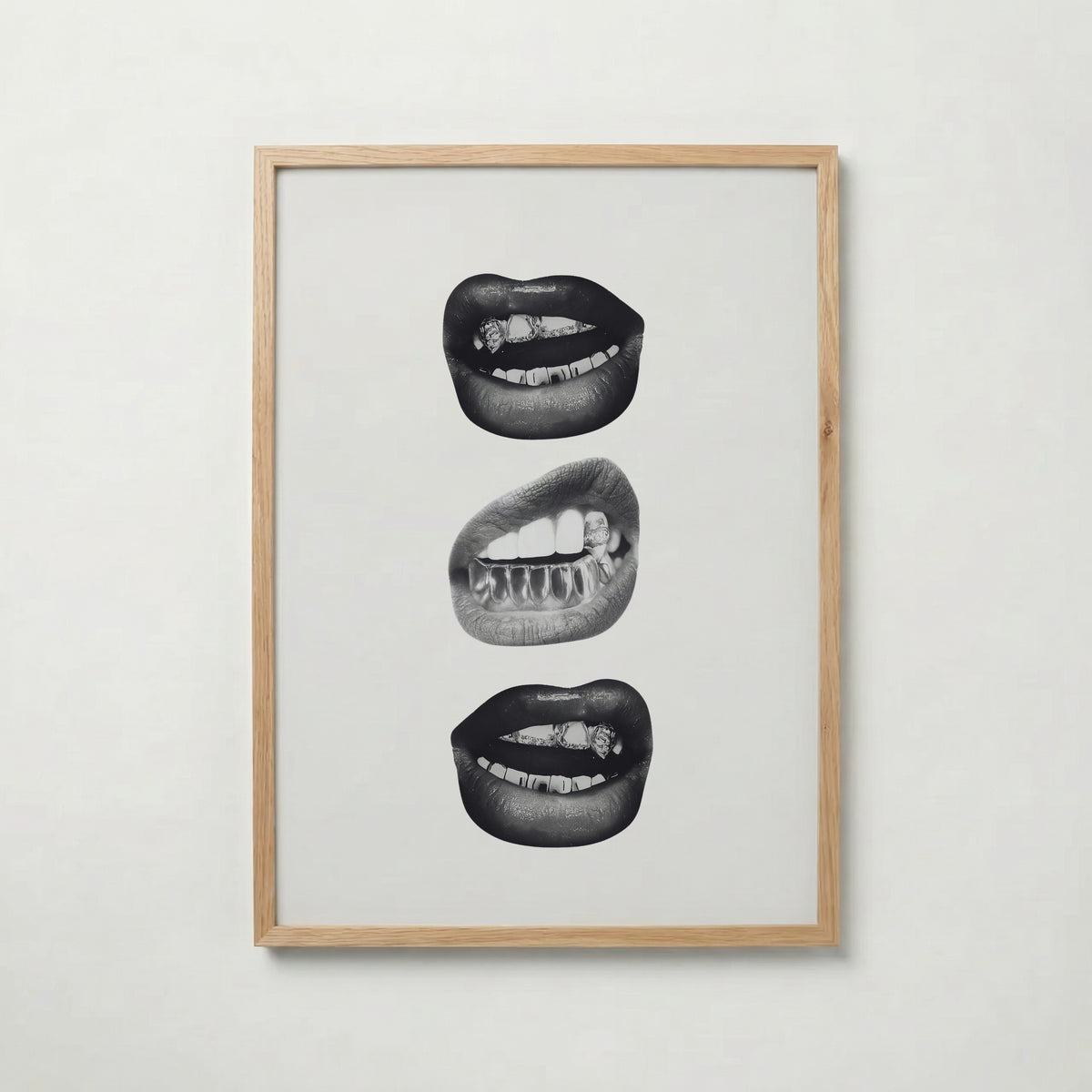 Silver Grillz Lips Poster – ekram