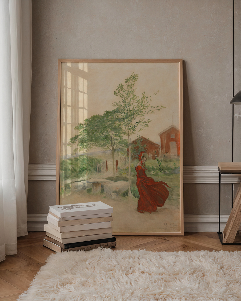 Carl Larsson Stina 1895 – affisch med stilfullt motiv från Bozetto i hög kvalitet