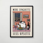 Spaghetti Comfort Cat poster visad rakt fram – Bozetto affisch i hög tryckkvalitet