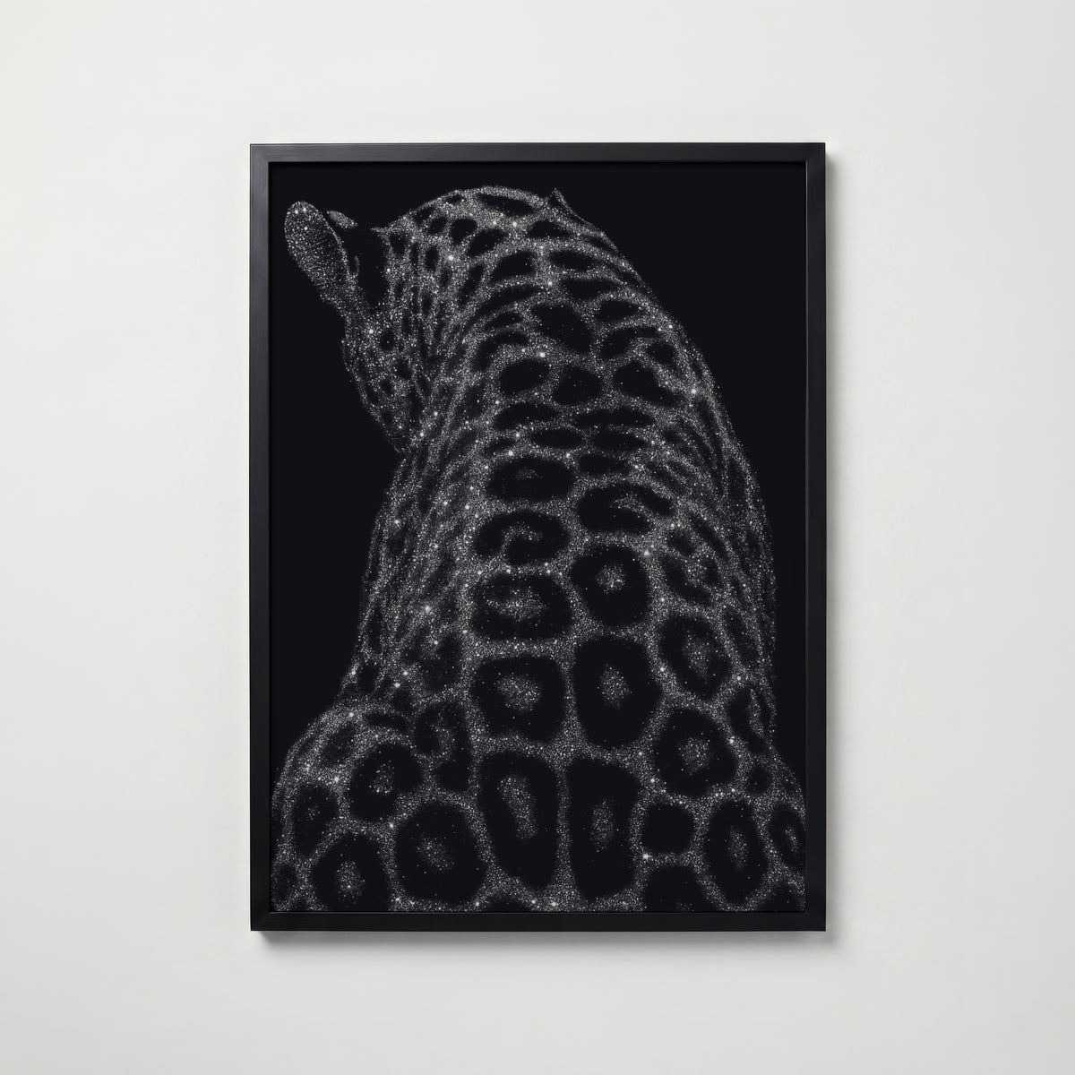 Stardust Leopard Poster – svart ram