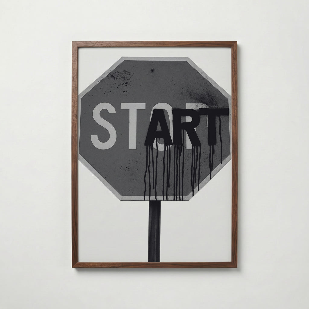 Start With Art Poster – valnötsram