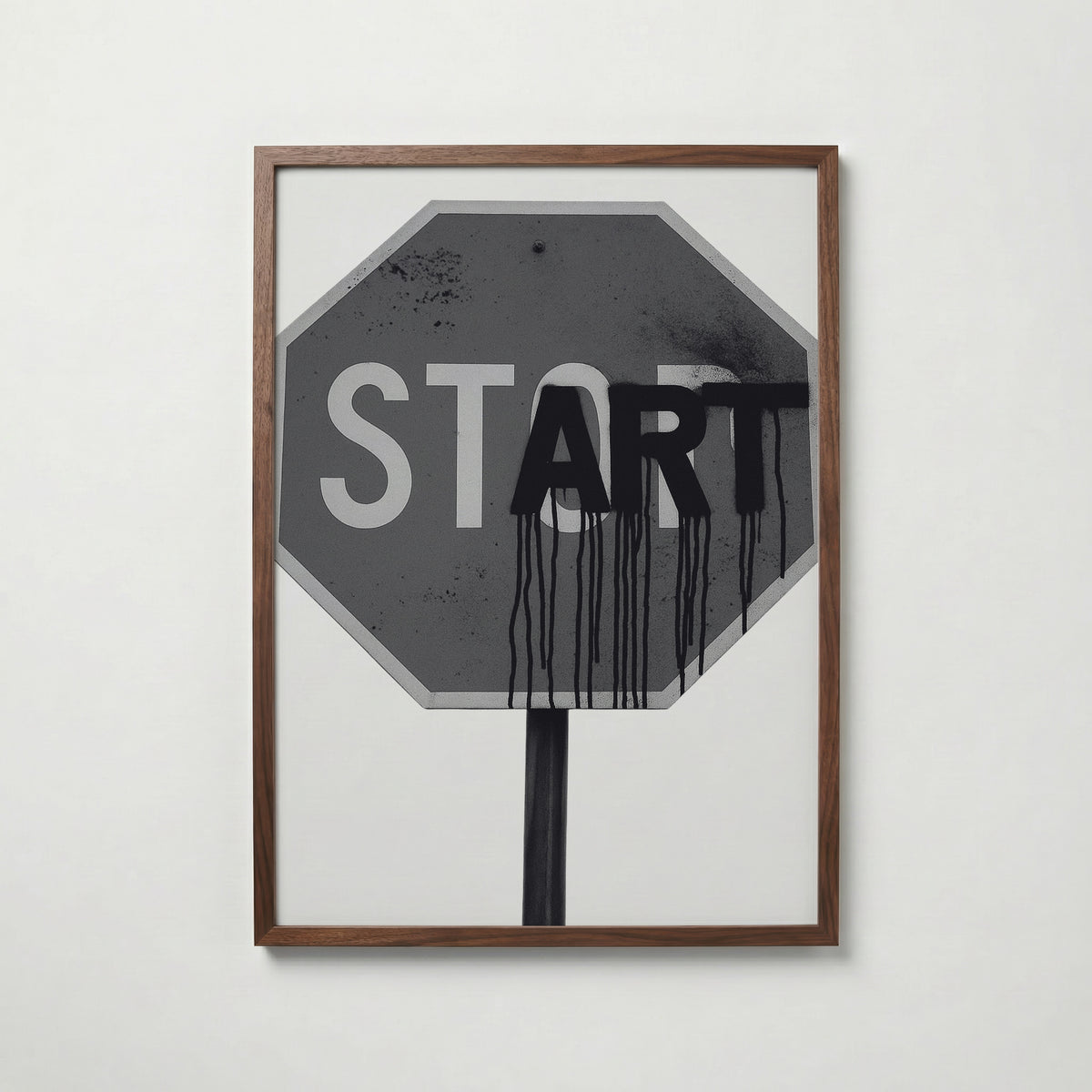 Start With Art Poster – valnötsram