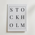 Stockholm Versaler Poster – canvas utan passepartout