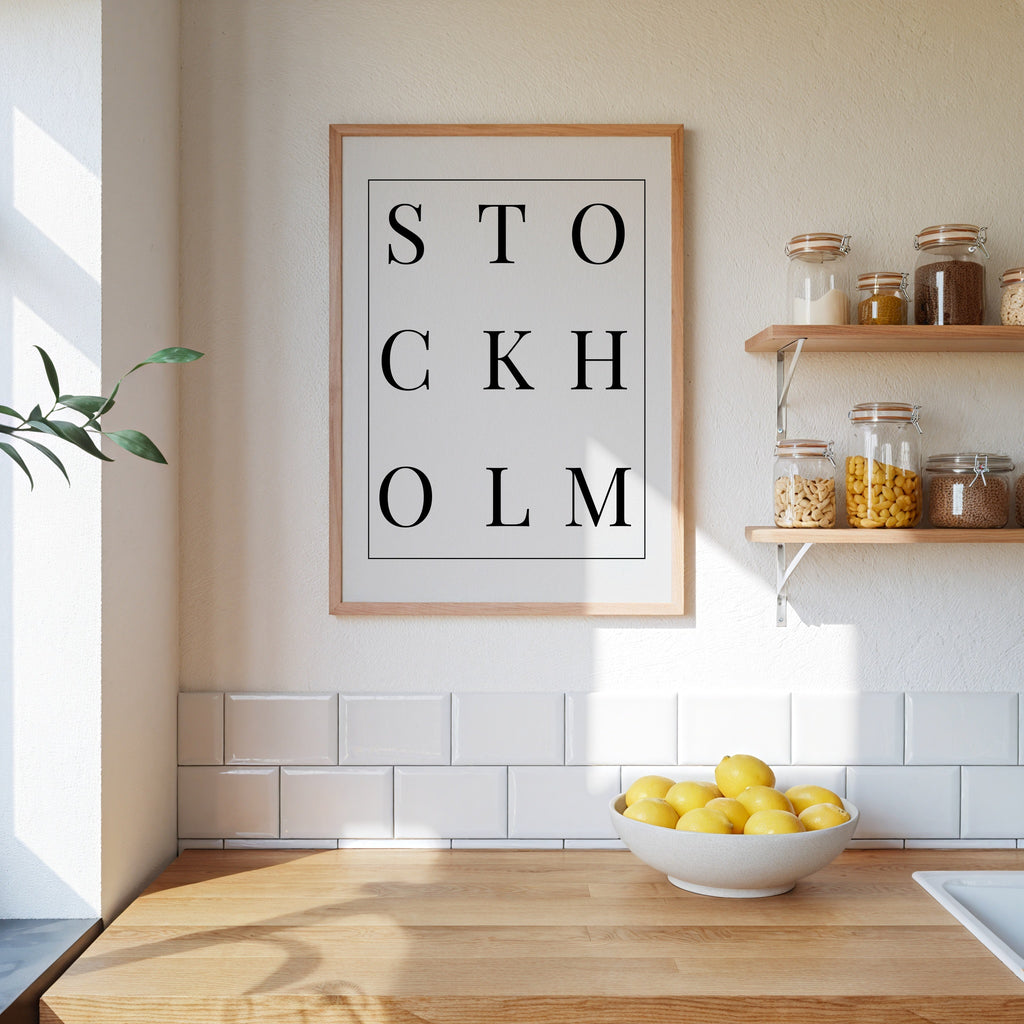 Stockholm Versaler Poster – i rum 2