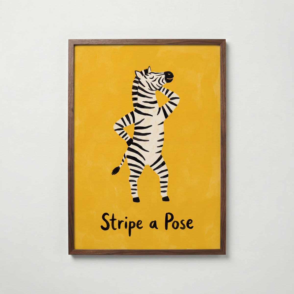 Stripe a Pose Poster – valnötsram