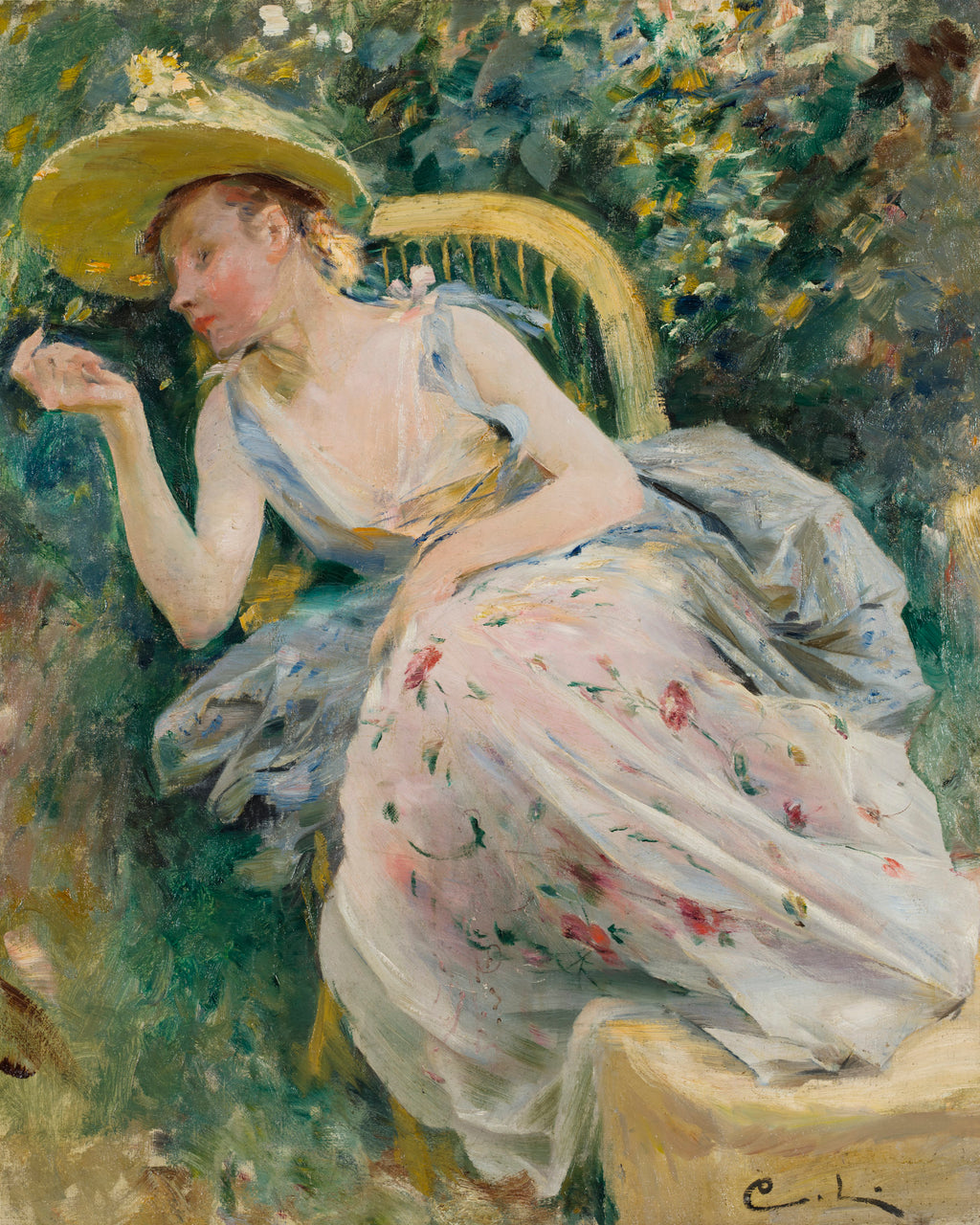 Carl Larsson Study for Rokoko poster visad rakt fram – Bozetto affisch i hög tryckkvalitet