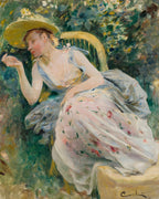 Carl Larsson Study for Rokoko poster visad rakt fram – Bozetto affisch i hög tryckkvalitet