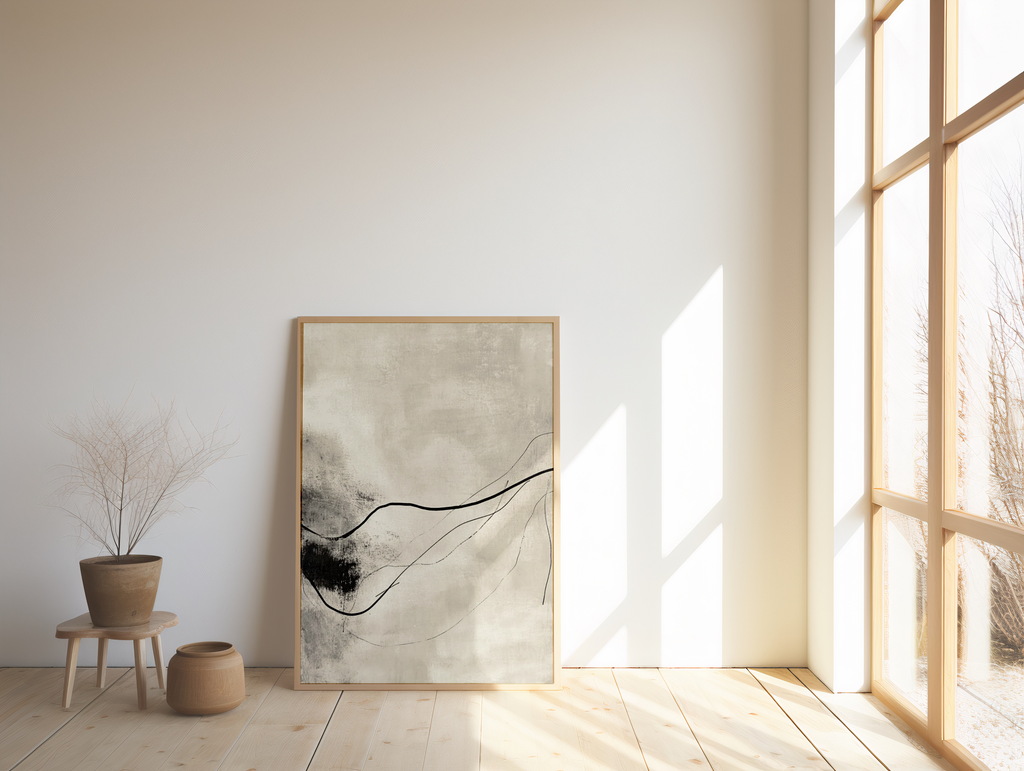 Monochrome Flow No.2 poster visad rakt fram – Bozetto affisch i hög tryckkvalitet