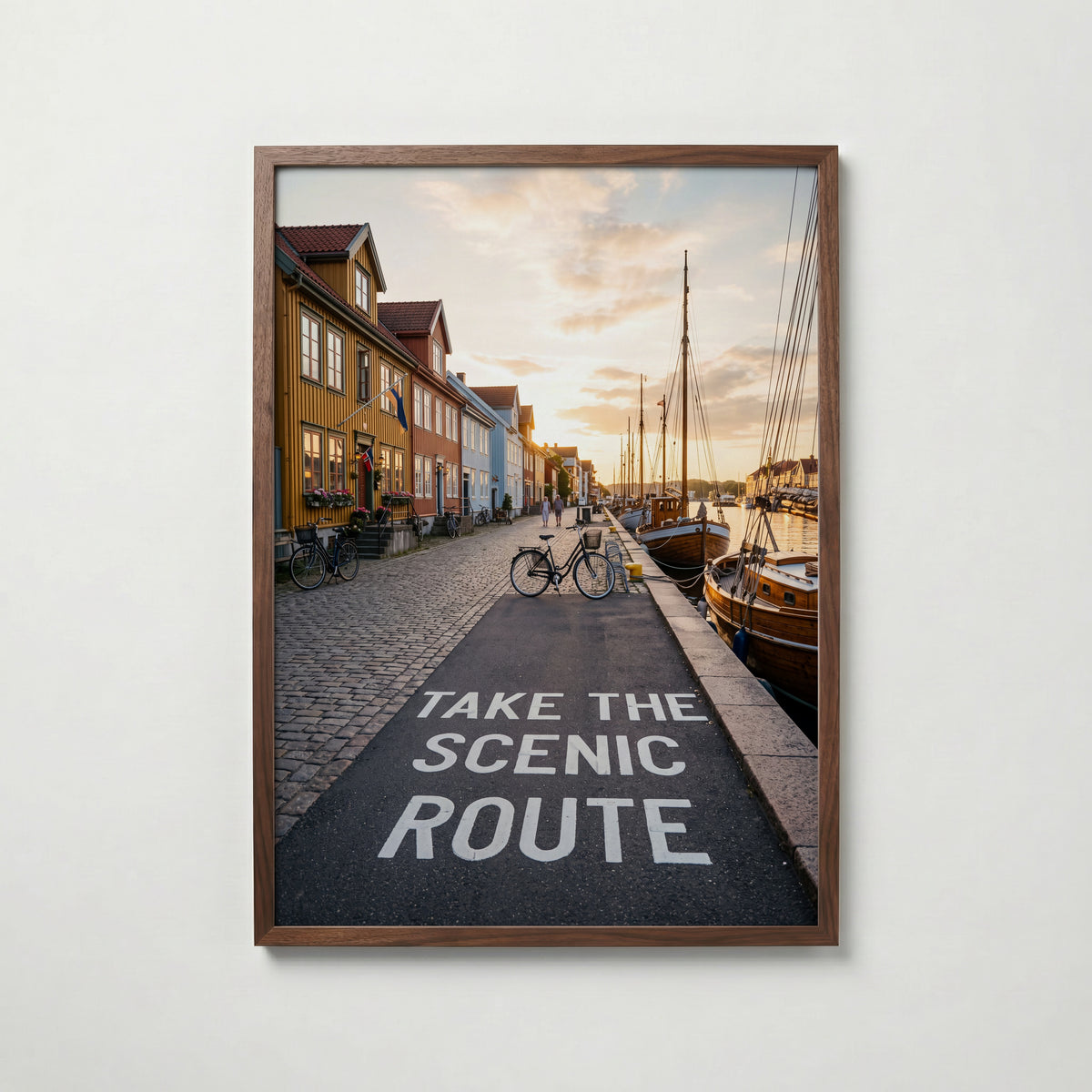 Take the Scenic Route Poster – valnötsram