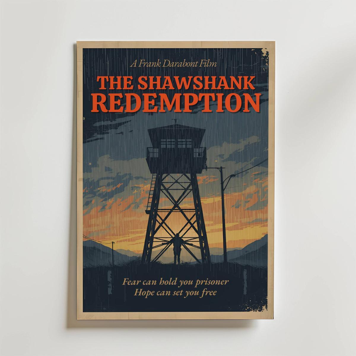 The Shawshank Redemption – stilfullt konsttryck från Bozetto, tryckt på matt finpapper