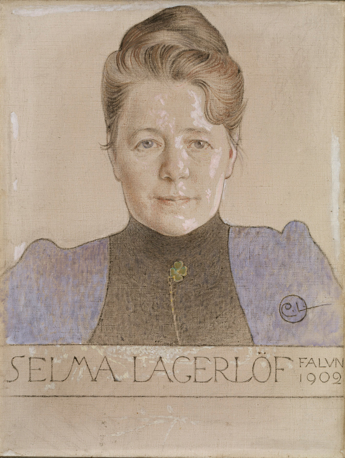 Carl Larsson The Author Selma poster visad rakt fram – Bozetto affisch i hög tryckkvalitet