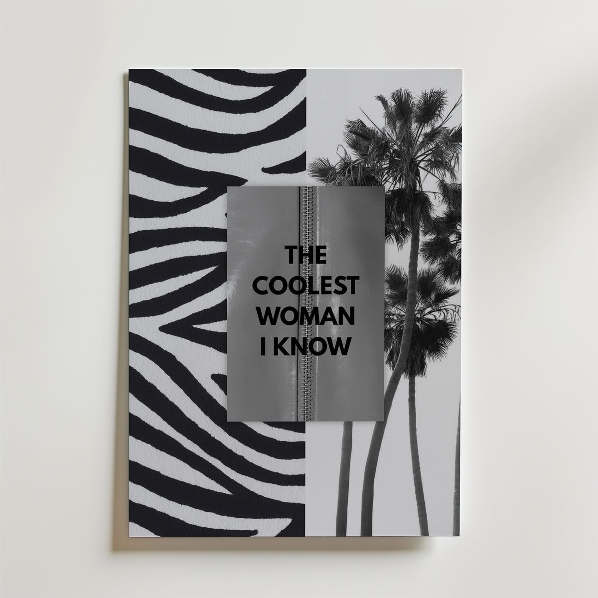 The Coolest Woman Poster – canvas utan passepartout