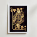 The Golden Queen of Hearts Poster – med passepartout