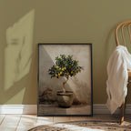 Tuscan Lemon Poster med svart ram