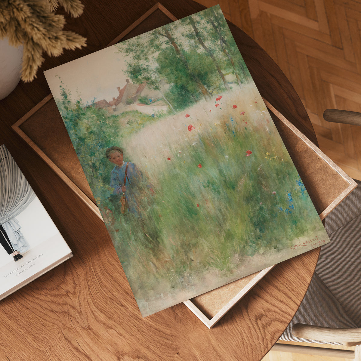 Carl Larsson Vallmor 1884 – affisch med stilfullt motiv från Bozetto i hög kvalitet