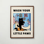 Wash Your Little Paws – köp enkelt hos Bozetto konsttryck i hög kvalitet i hög kvalitet