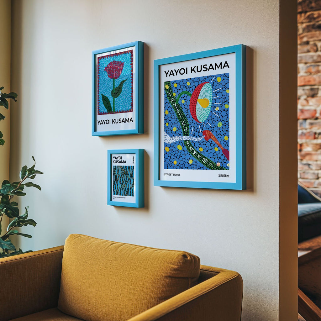 Bundle 3-pack Yayoi Kusama Color Pulse – kuraterad postercollection som lyfter hemmet hos Bozetto
