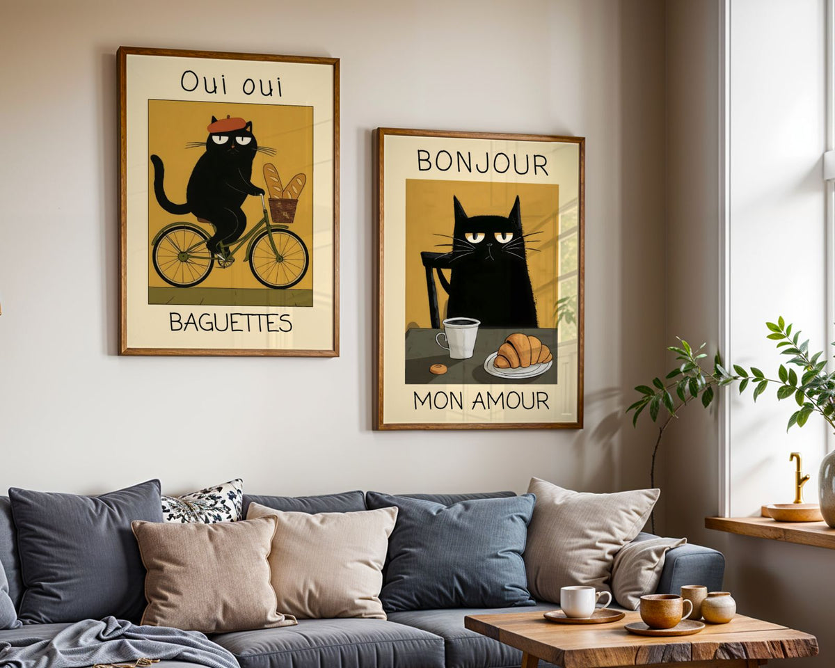 Bundle 2-pack French Morning Ride – kuraterad postercollection som lyfter hemmet hos Bozetto