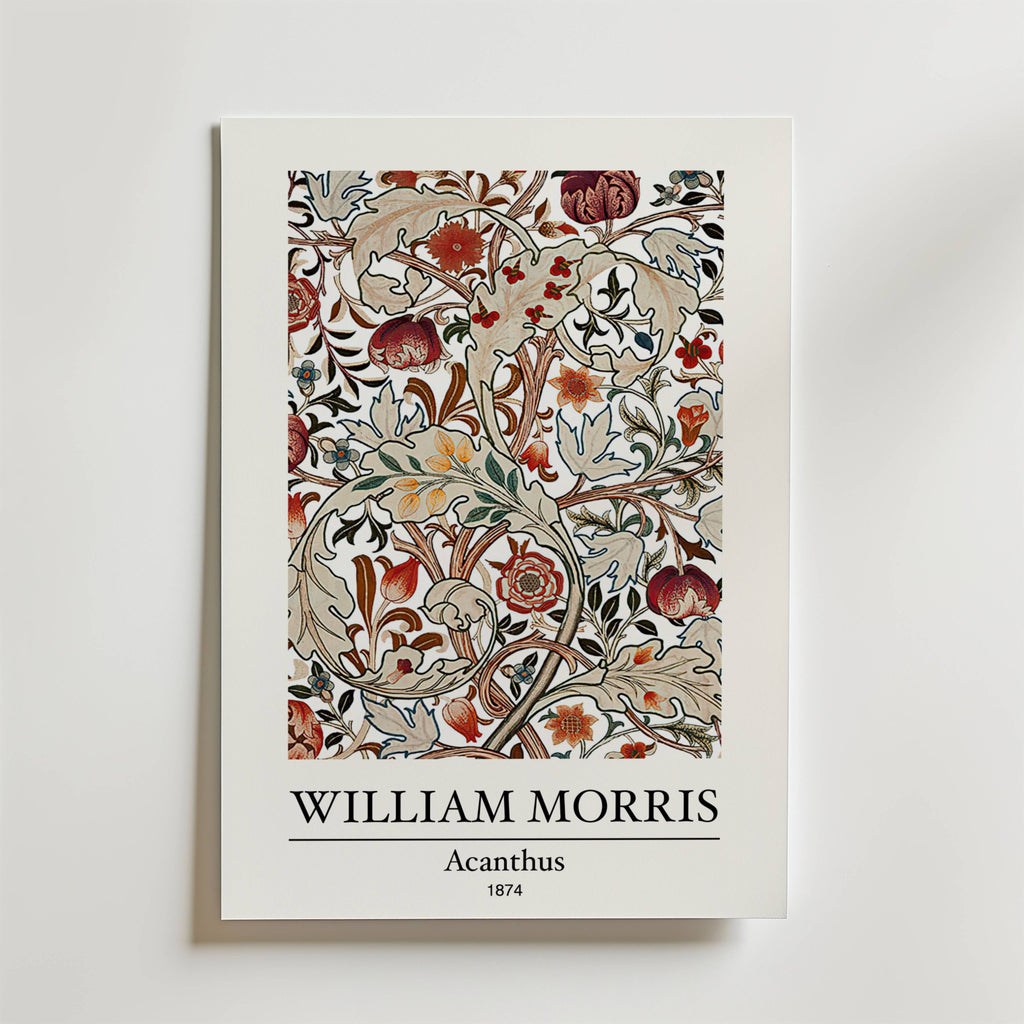William Morris Acanthus 1874 – stilfullt konsttryck från Bozetto, tryckt på matt finpapper