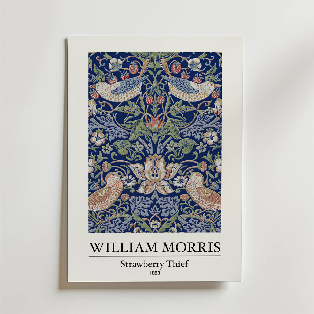 William Morris Strawberry Thief affisch på neutral bakgrund – poster från Bozetto