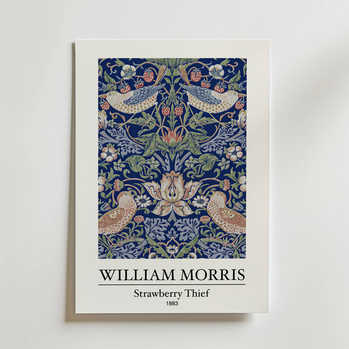 William Morris Strawberry Thief affisch på neutral bakgrund – poster från Bozetto