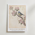 William Morris Blue Tit in Apple Blossom Poster – med passepartout
