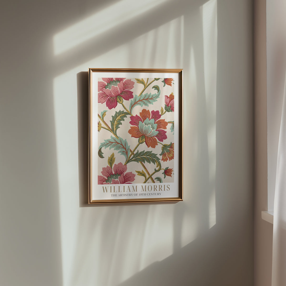 William Morris Chrysanthemum Cotton Print Poster – i rum 2