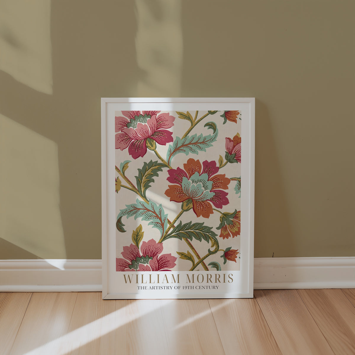William Morris Chrysanthemum Cotton Print Poster – i rum 3