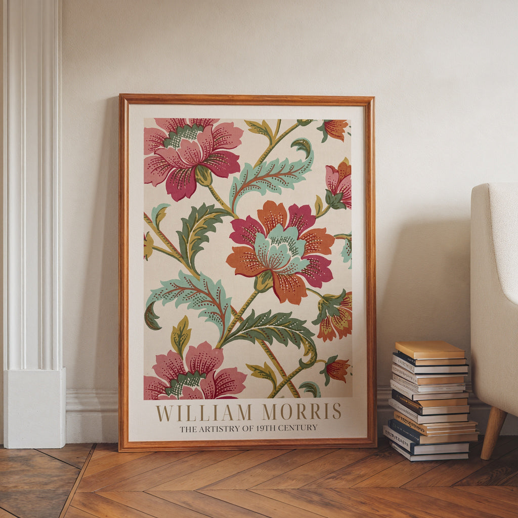 William Morris Chrysanthemum Cotton Print Poster – i rum 4