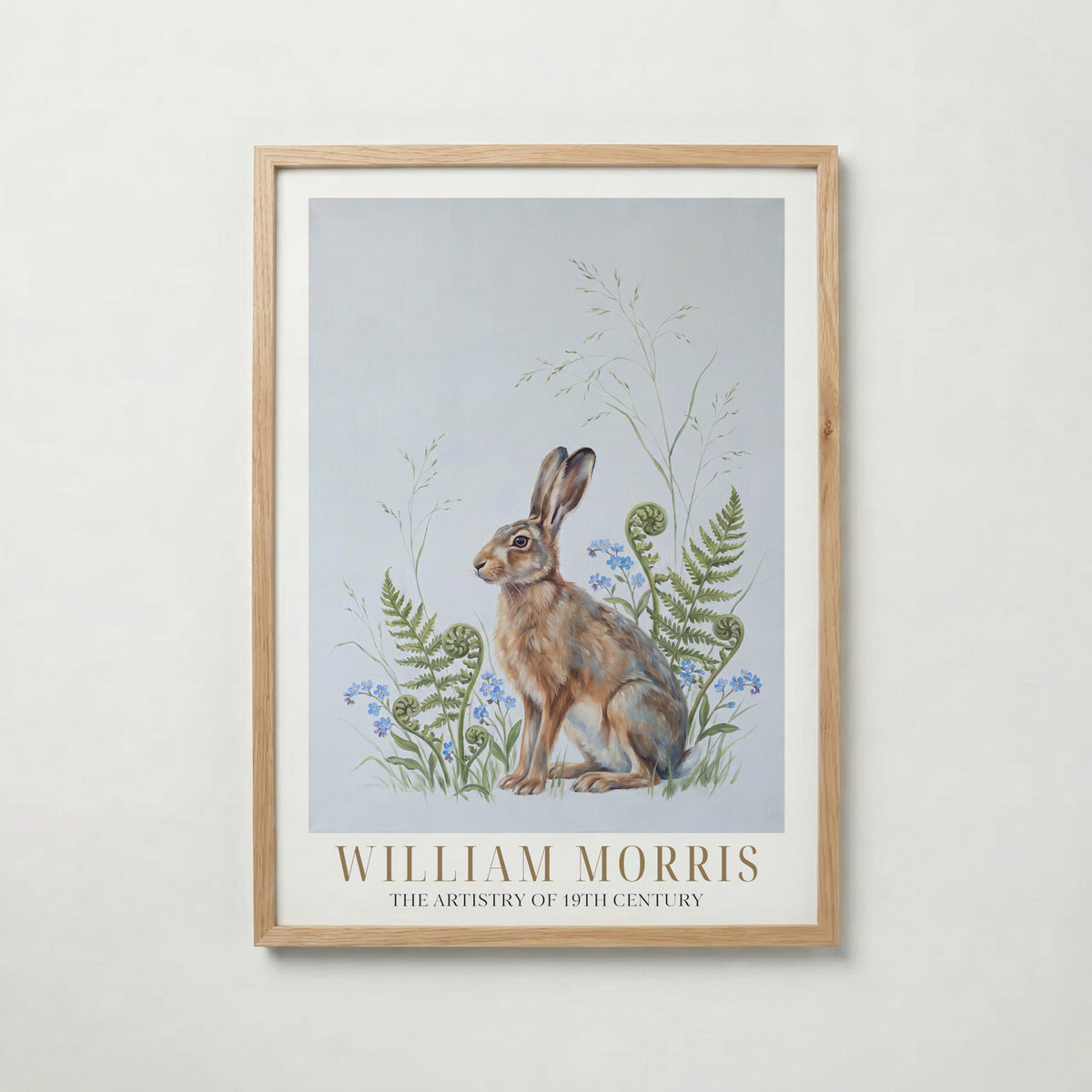 William Morris Hare Among Ferns and Forget-Me-Nots Poster – ekram