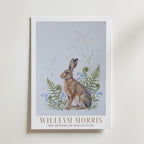 William Morris Hare Among Ferns and Forget-Me-Nots Poster – med passepartout