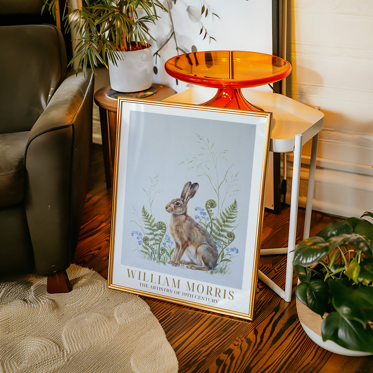 William Morris Hare Among Ferns and Forget-Me-Nots Poster – i rum 2