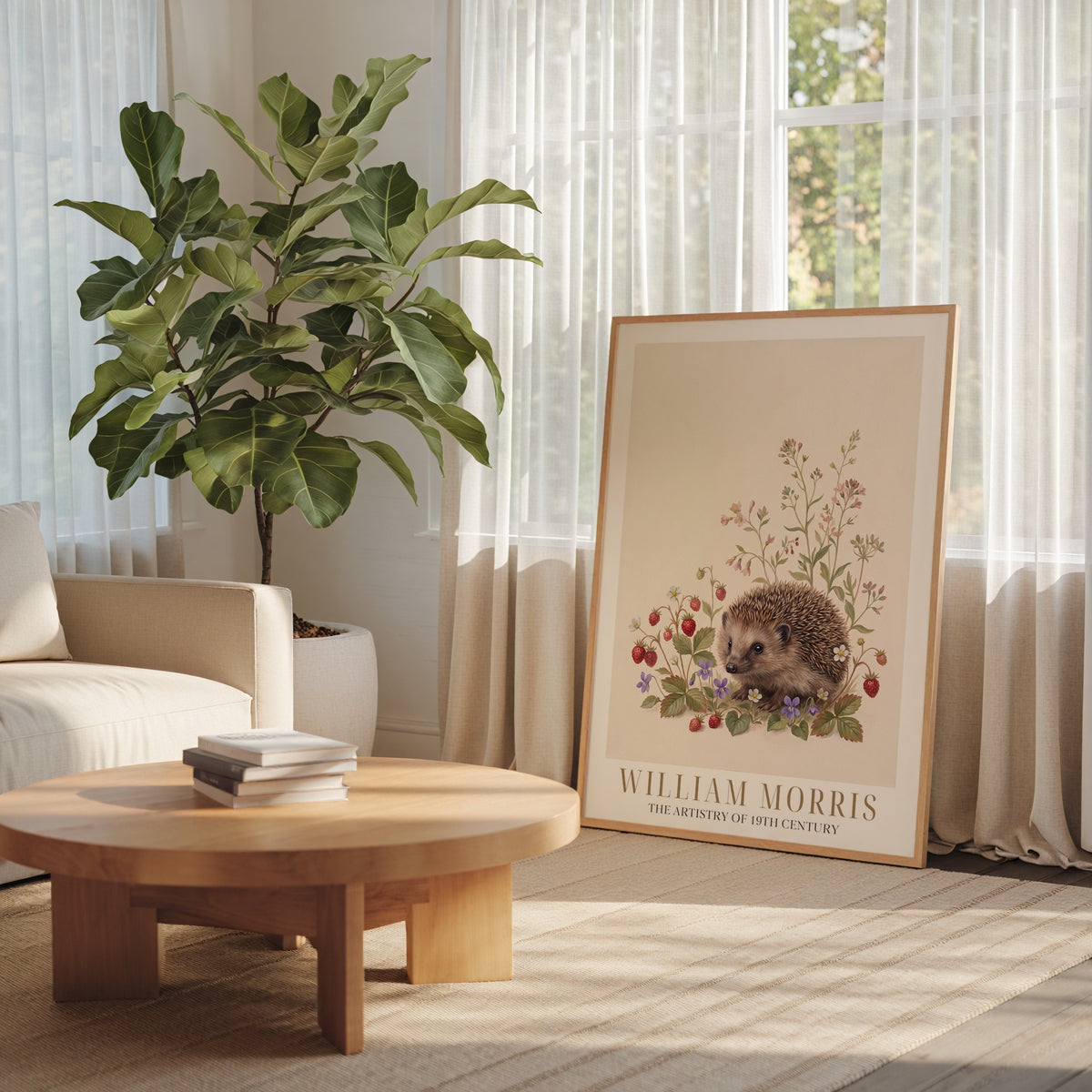 William Morris Hedgehog Among Wild Strawberries Poster – i rum 2
