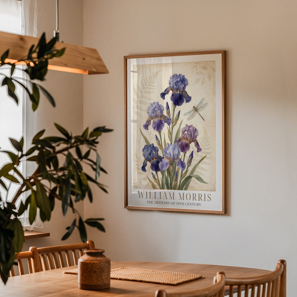 William Morris Irises and Dragonfly Poster – i rum 1