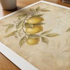 William Morris Lemon Branch in Bloom Poster – närbild på papper