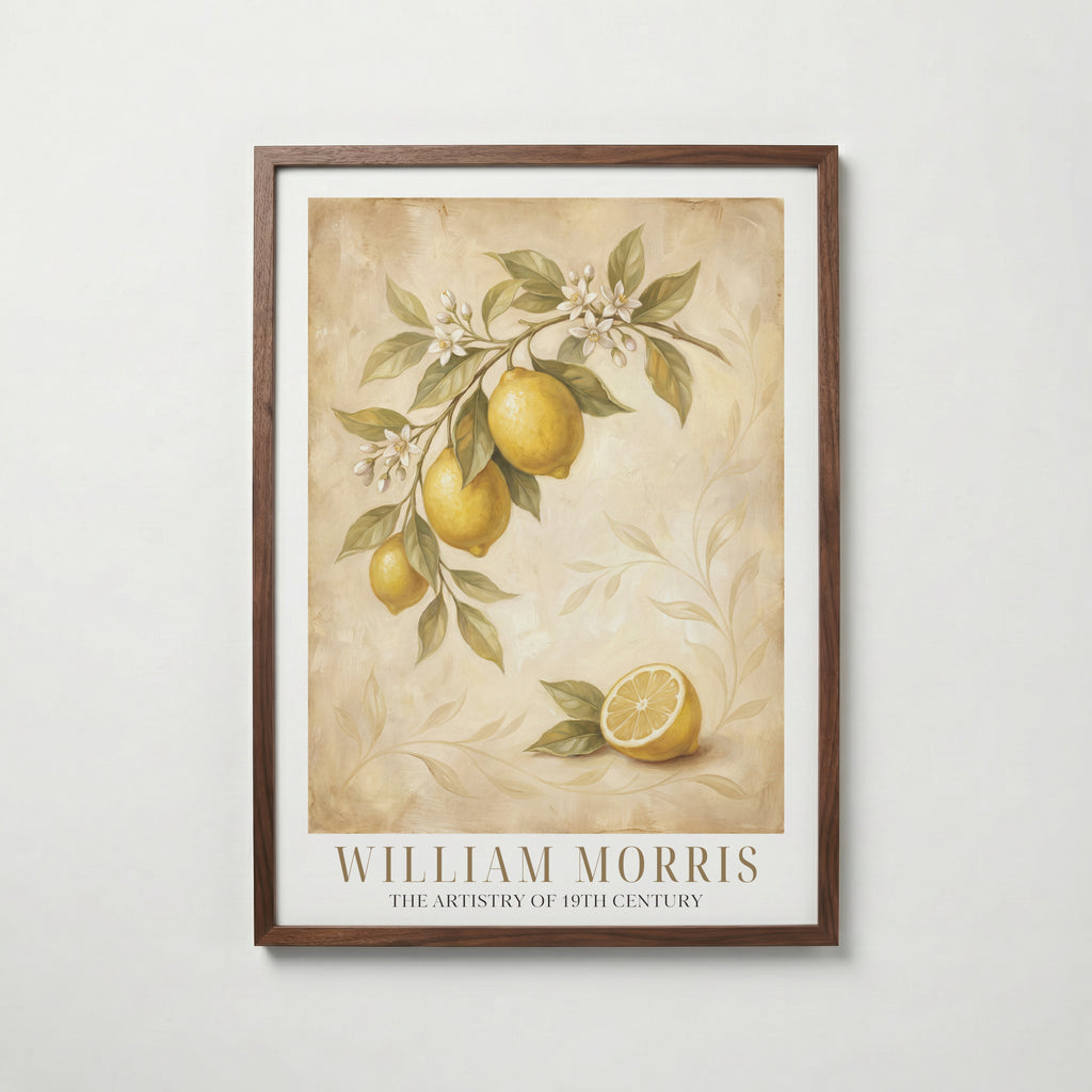William Morris Lemon Branch in Bloom Poster – valnötsram