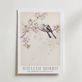 William Morris Long-Tailed Tits in Cherry Blossom Poster – med passepartout