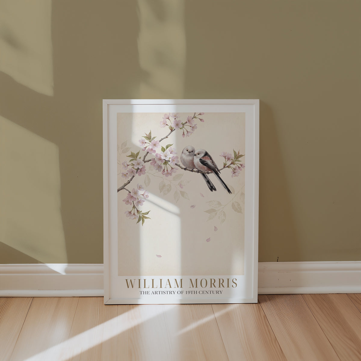 William Morris Long-Tailed Tits in Cherry Blossom Poster – i rum 3