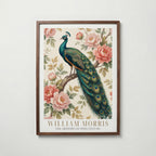 William Morris Peacock Among Peonies Poster – valnötsram